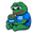 Sad Frog Pepe logo